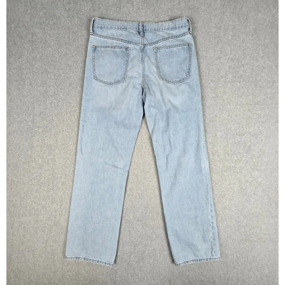 Old Navy Girls 16 Plus Light Wash Loose Jeans 32x30 Adjustable Waist